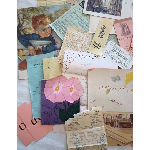 Vintage Paper Ephemera Bundle - 75 Pieces Pastel for Junk Journal, Crafts - Picture 9 of 14